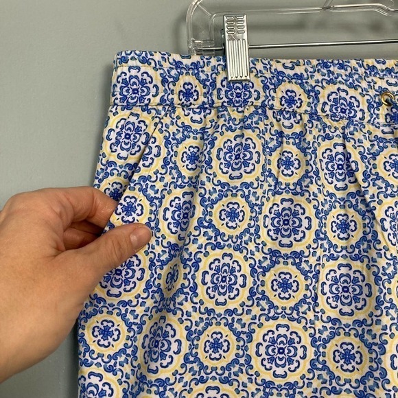 CARIBBEAN Joe Tropical Bliss Blue Elastic Waist Tassel Drawstring Pants Size PXL - Picture 4 of 12